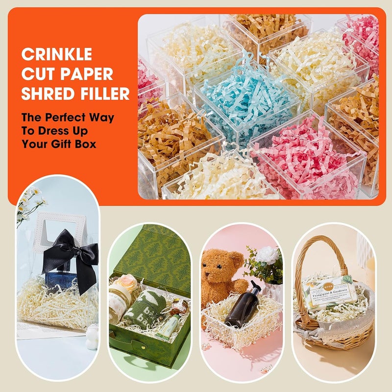 AODESTINY 2.2LBS Crinkle Cut Paper Shred Filler, Beige Shredded Paper for Gift Bag Box Basket, Packing Grass Cushion Crinkle Shred Filler for Christmas Wedding Birthday Bridesmaid Engagement - Image 4